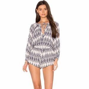Eberjey Rumba Reed Short Romper Ikat Pink Blue S/M